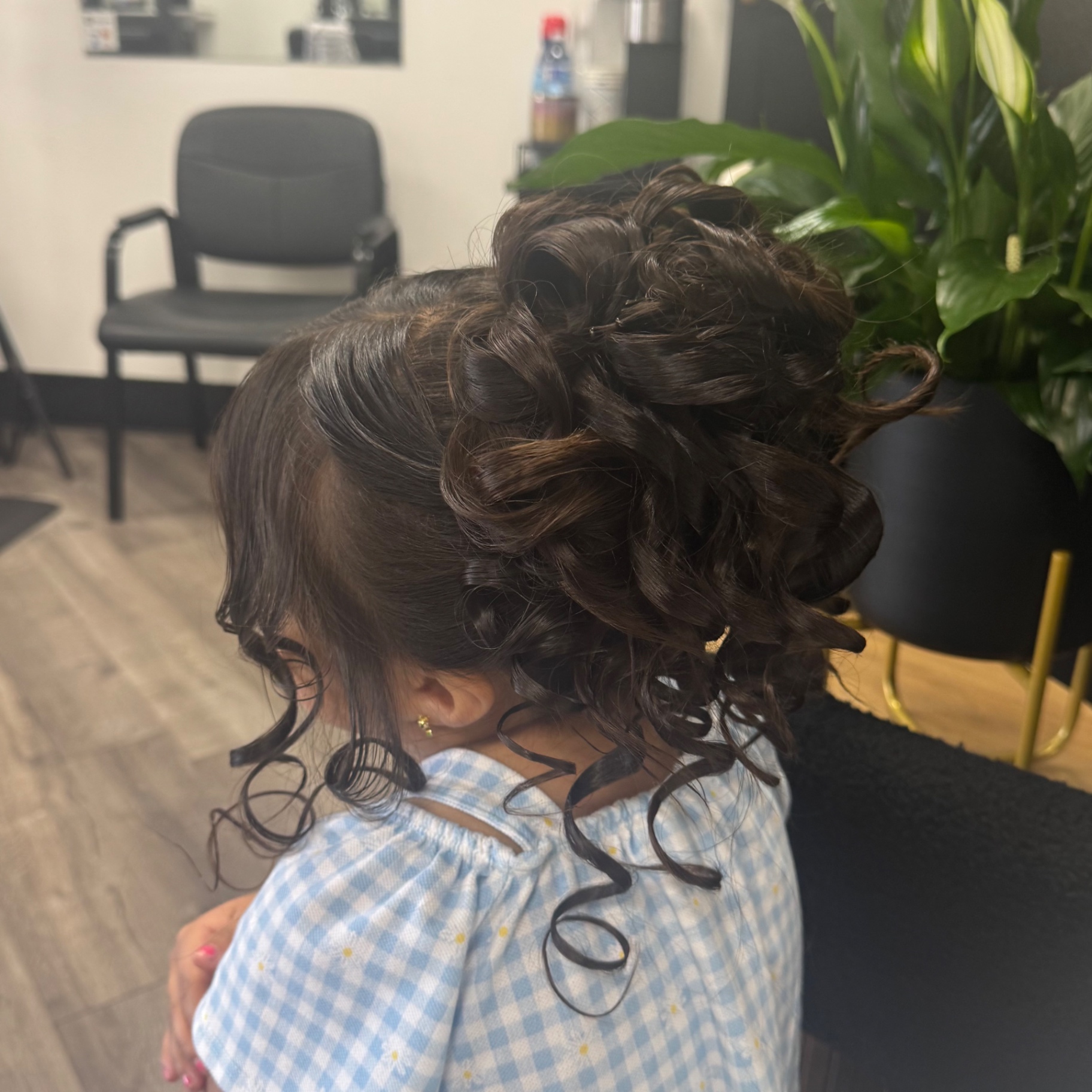 Children's curled up do for a special occasion